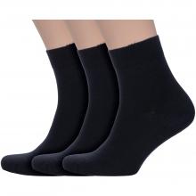 Комплект из 3 пар мужских носков CAVALLIERE (RuSocks) ЧЕРНЫЕ