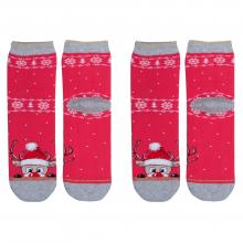 Комплект из 2 пар детских махровых носков Красная ветка С-649, ЯРКО-РОЗОВЫЕ