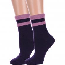 Комплект из 2 пар женских теплых носков Hobby Line ФИОЛЕТОВЫЕ