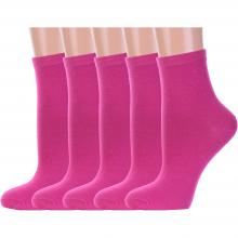 Комплект из 5 пар женских носков Hobby Line МАЛИНОВЫЕ