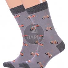 Комплект из 2 пар мужских носков  Красная ветка  СЕРЫЕ