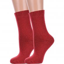 Комплект из 2 пар женских теплых махровых носков Hobby Line БОРДОВЫЕ