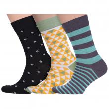 Комплект из 3 пар мужских носков  Нева-Сокс  микс 22