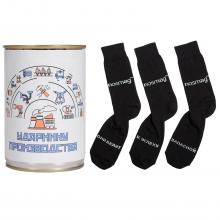 Мужские носки  Трио   в банке  Ударнику производства  / черные