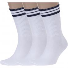Комплект из 3 пар мужских спортивных носков  Красная ветка  БЕЛЫЕ