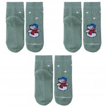 Комплект из 3 пар махровых детских носков Альтаир САЛАТОВЫЕ