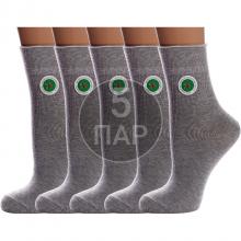 Комплект из 5 пар женских носков с ослабленной резинкой PARA socks СЕРЫЕ МЕЛАНЖ