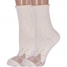 Комплект из 2 пар женских махровых носков «Красная ветка» ЭКРЮ