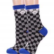 Комплект из 2 пар женских теплых носков Hobby Line СИНИЕ