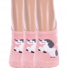 Комплект из 3 пар женских ультракоротких носков Hobby Line РОЗОВЫЕ