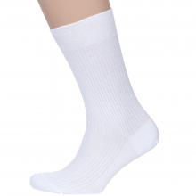 Мужские носки из 100% хлопка RuSocks (Орудьевский трикотаж) БЕЛЫЕ