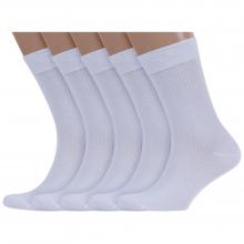 Комплект из 5 пар мужских носков RuSocks (Орудьевский трикотаж) БЕЛЫЕ