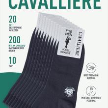 Комплект из 10 пар мужских укороченных носков CAVALLIERE (RuSocks) ТЕМНО-СЕРЫЕ