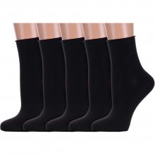 Комплект из 5 пар женских носков без резинки Hobby Line ЧЕРНЫЕ