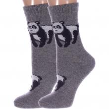 Комплект из 2 пар женских теплых носков Hobby Line СЕРЫЕ