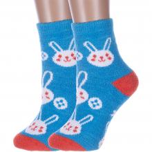 Комплект из 2 пар женских махровых носков Hobby Line ГОЛУБЫЕ