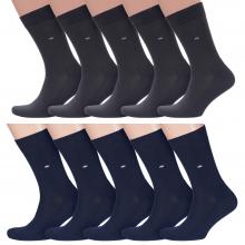 Комплект из 10 пар мужских носков с махровым следом RuSocks (Орудьевский трикотаж) микс 4