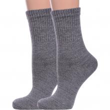 Комплект из 2 пар женских полушерстяных носков PARA socks СЕРЫЕ