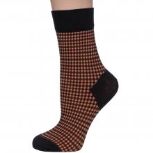 Женские носки Fiore PAPAYA \ BLACK, кораллово-черные