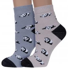 Комплект из 2 пар женских махровых носков Брестские (БЧК) микс 1