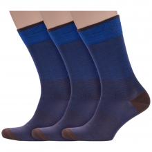 Комплект из 3 пар мужских носков Sergio Di Calze (PINGONS) из мерсеризованного хлопка ФИОЛЕТОВЫЕ