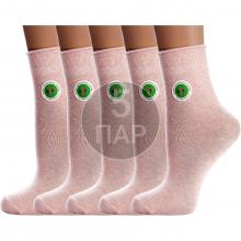 Комплект из 5 пар женских носков с ослабленной резинкой PARA socks РОЗОВЫЕ МЕЛАНЖ