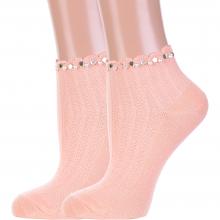 Комплект из 2 пар женских носков Hobby Line ПЫЛЬНО-РОЗОВЫЕ