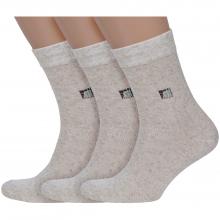 Комплект из 3 пар мужских носков VASILINA из хлопка и льна 2С3116, НАТУРАЛЬНЫЕ