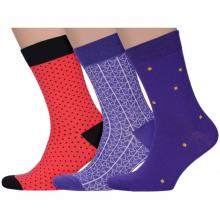 Комплект из 3 пар мужских носков  Нева-Сокс  микс 12