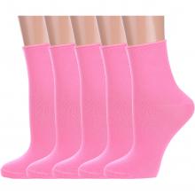 Комплект из 5 пар женских носков без резинки ХОХ РОЗОВЫЕ