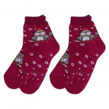 Комплект из 2 пар детских махровых носков Красная ветка С-618, БОРДОВЫЕ