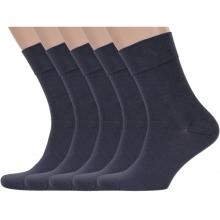 Комплект из 5 пар мужских медицинских носков RuSocks (Орудьевский трикотаж) ТЕМНО-СЕРЫЕ