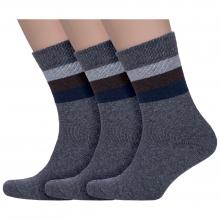 Комплект из 3 пар мужских махровых носков Hobby Line ТЕМНО-СЕРЫЕ