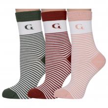 Комплект из 3 пар женских бамбуковых носков Grinston socks (PINGONS) микс 3