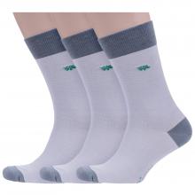 Комплект из 3 пар мужских носков Grinston socks (PINGONS) СВЕТЛО-СЕРЫЕ