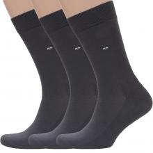 Комплект из 3 пар мужских носков с махровым следом RuSocks (Орудьевский трикотаж) ТЕМНО-СЕРЫЕ