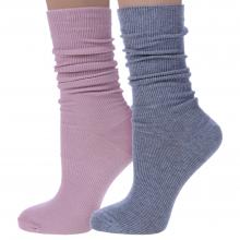 Комплект из 2 пар женских носков без резинки Брестские (БЧК) микс 3