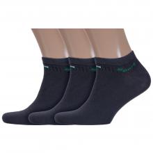 Комплект из 3 пар мужских носков VASILINA ГРАФИТОВЫЕ с зеленым