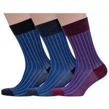 Комплект из 3 пар мужских носков Sergio Di Calze (PINGONS) из мерсеризованного хлопка микс 3