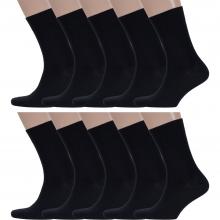 Комплект из 10 пар мужских носков DiWaRi рис. 000, ЧЕРНЫЕ