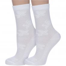 Комплект из 2 пар женских носков PARA socks из микромодала БЕЛЫЕ