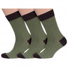 Комплект из 3 пар мужских носков  Нева-Сокс  МА6, ЗЕЛЕНЫЕ
