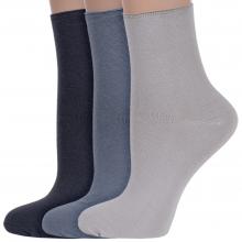 Комплект из 3 пар женских носков без резинки RuSocks (Орудьевский трикотаж) микс 11