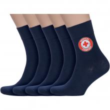 Комплект из 5 пар мужских медицинских носков RuSocks (Орудьевский трикотаж) ТЕМНО-СИНИЕ