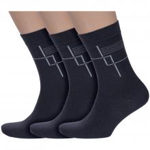 Комплект из 3 пар мужских носков VASILINA 1С3106, ГРАФИТОВЫЕ