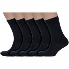 Комплект из 5 пар мужских носков VASILINA из 100% хлопка ЧЕРНЫЕ