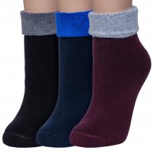 Комплект из 3 пар женских махровых носков RuSocks (Орудьевский трикотаж) микс 7