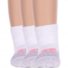 Комплект из 3 пар детских махровых носков Брестские (БЧК) рис. 052, БЕЛЫЕ