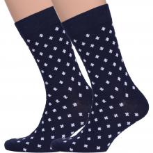 Комплект из 2 пар мужских носков ТМ NIKITAI  Нева-Сокс  DENVER, темно-синие
