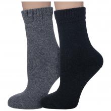 Комплект из 2 пар женских махровых носков Hobby Line микс 1